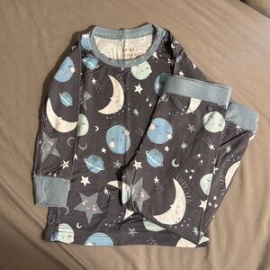 Little Sleepies Size 12-18 Months Blue To The Moon And Back 2 Piece Pajama Set